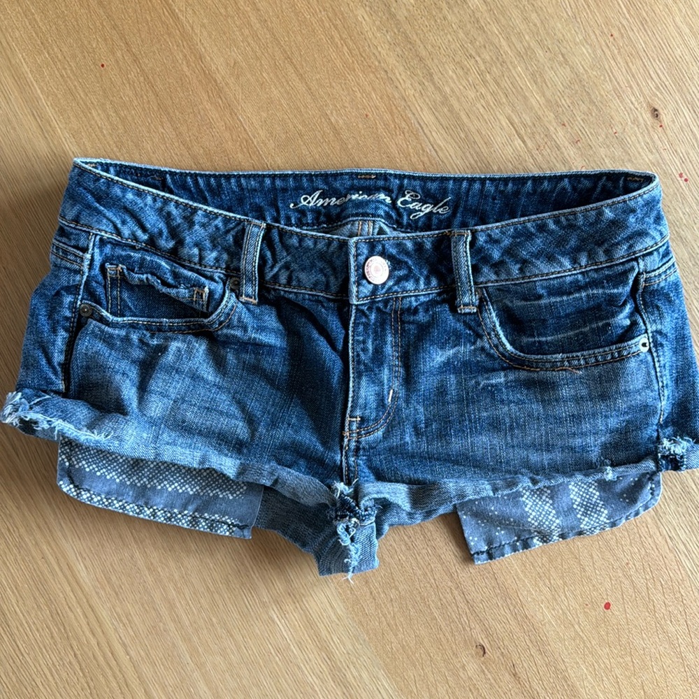 EUC American eagle low rise denim short shorts